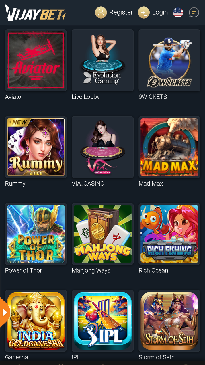 VijayBet Screenshot 1